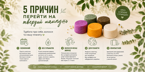 5 причин перейти на твердий шампунь - ГОЛОВНА